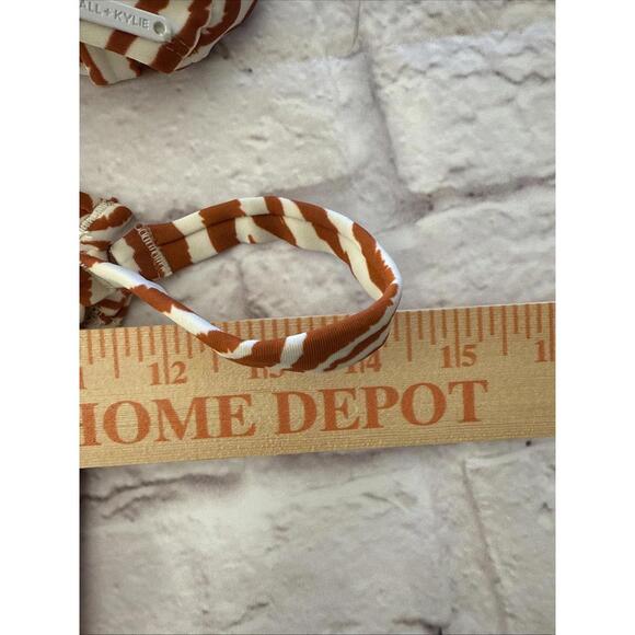 Kendall & Kylie XL Brown Rust Abstract Tiger Zebra Animal Bikini NWT - Picture 9 of 9